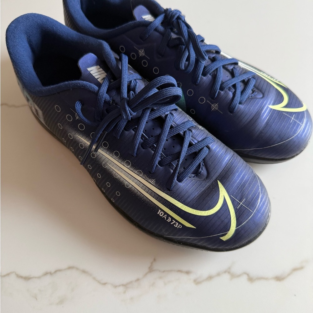 Nike Blue and Yellow indoor soccer Shoes